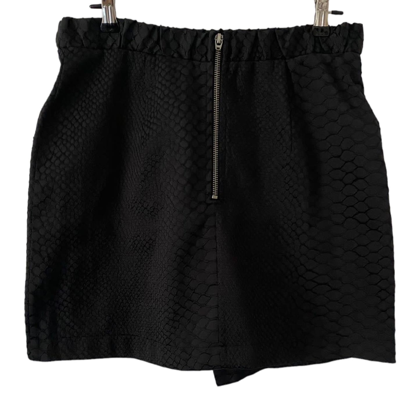 Preloved Topshop Snake Skin Wrap Mini Skirt, Back Zip Size 12.