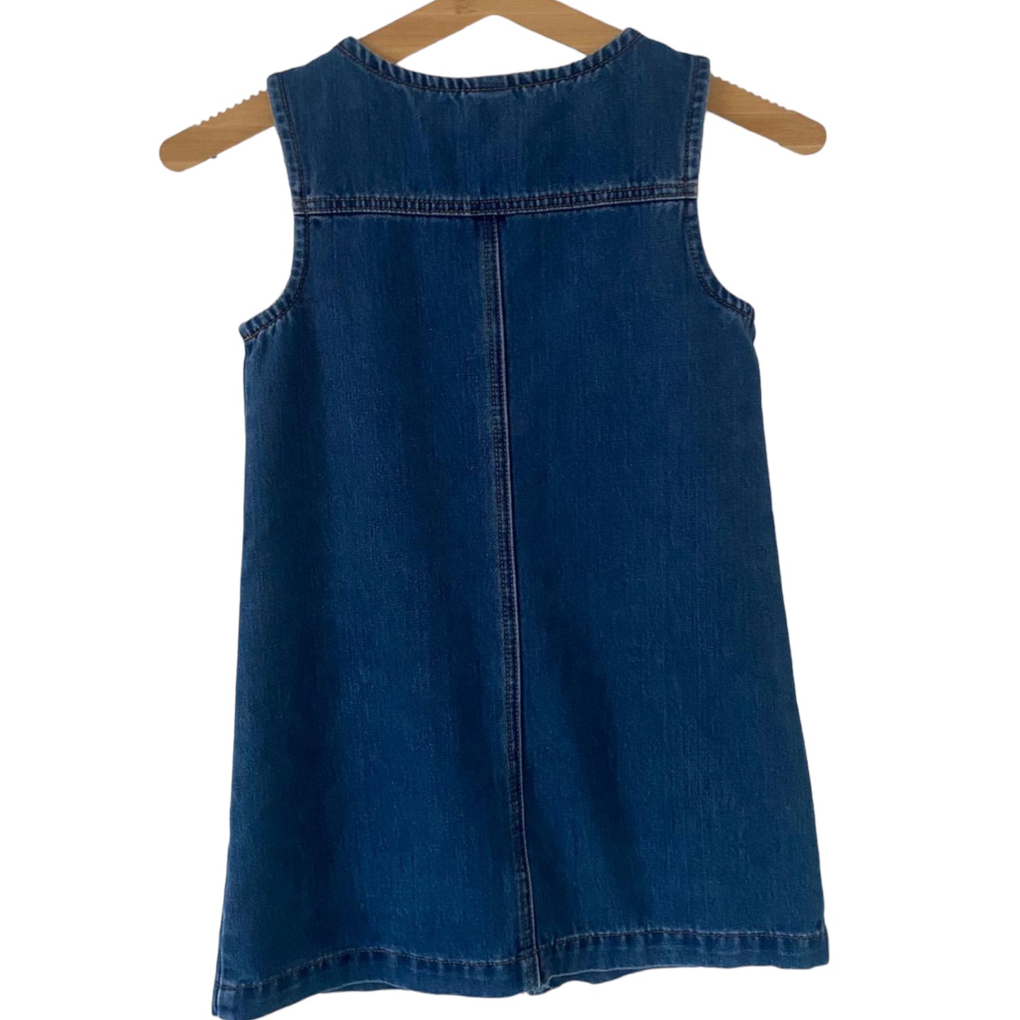 Denim dress with zip detailing