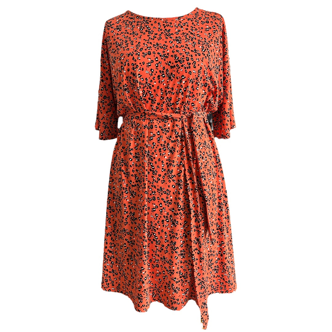 Orange Animal Print Dress