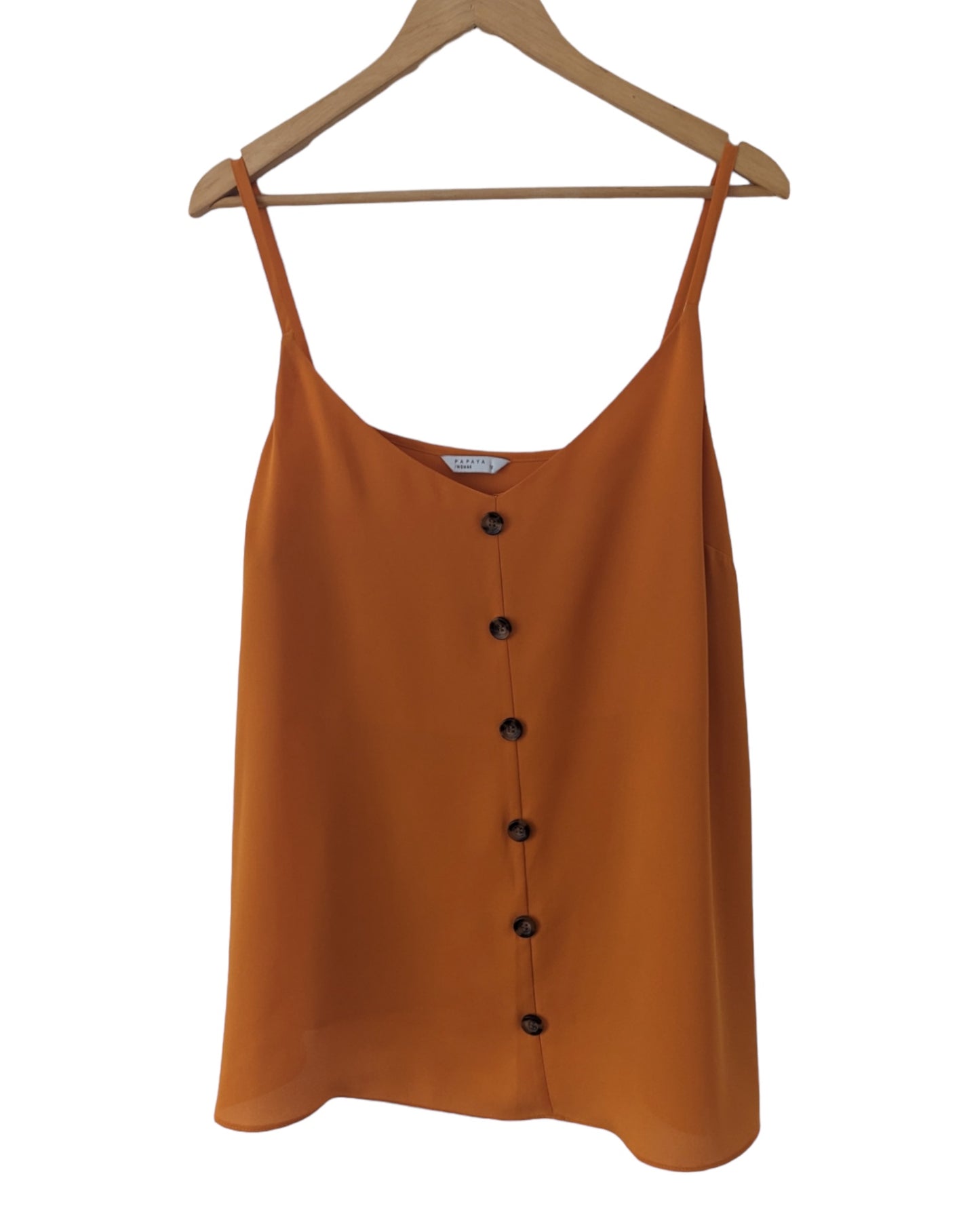 Orange Button Cami Vest