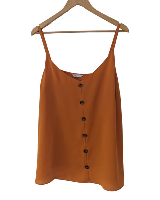 Orange Button Cami Vest