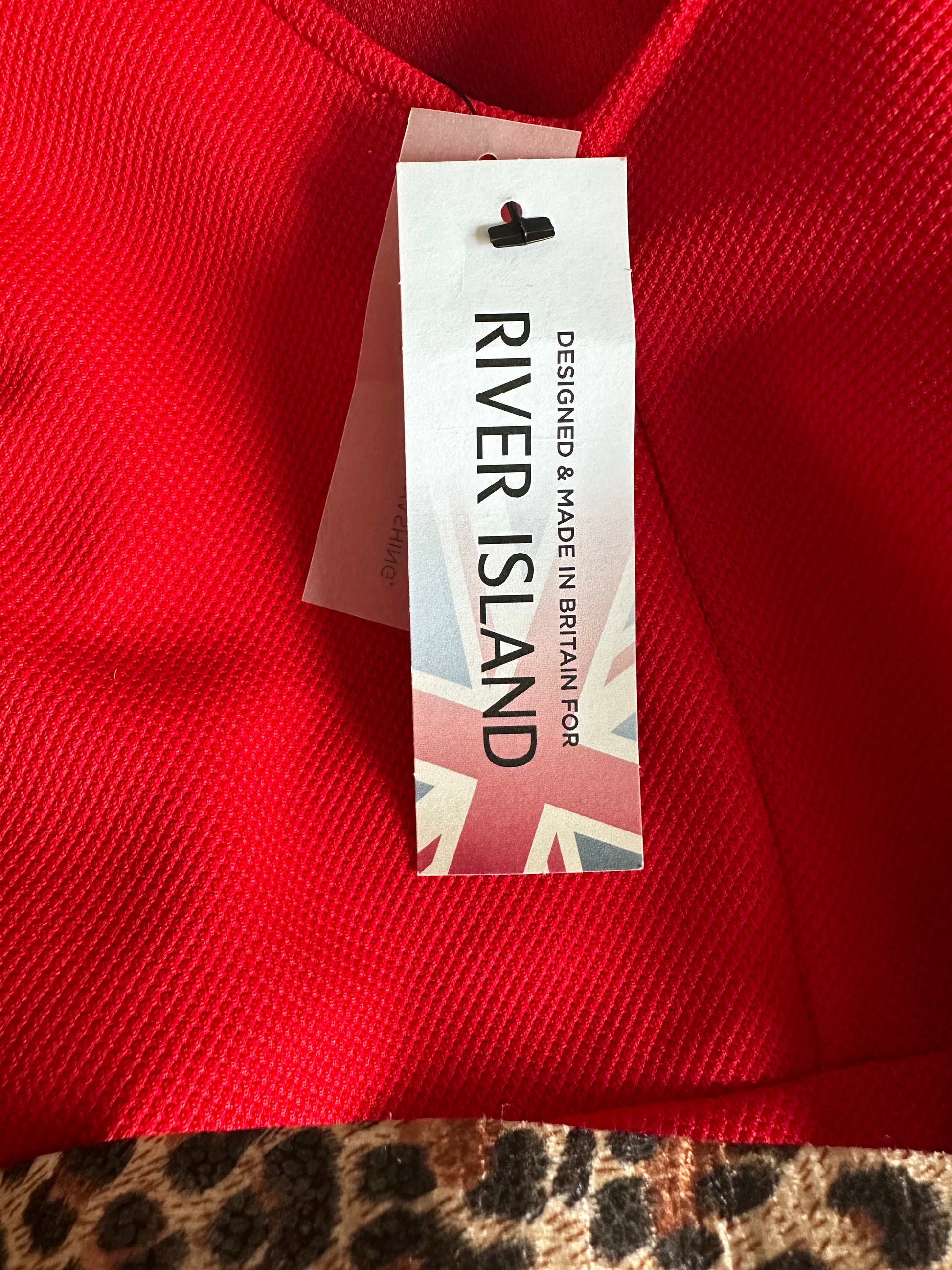 New with Tags, River Island Red Pendulum Top. 