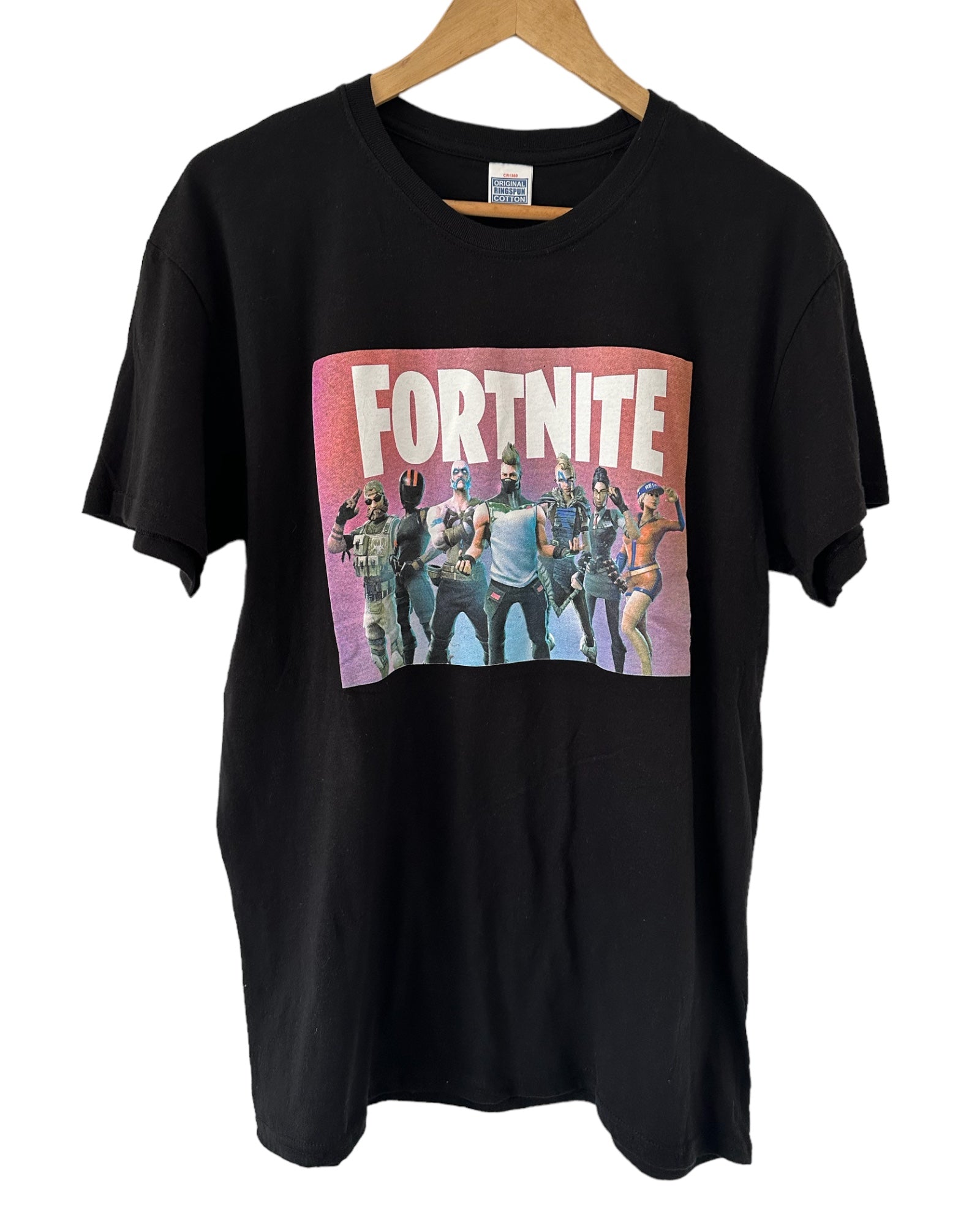 This Fortnite Black T-Shirt is new without tags and is a size L. (Pink)