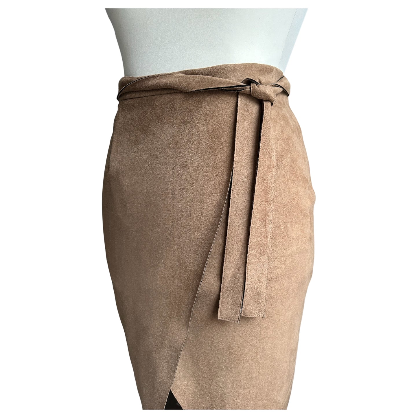 Suede River Island Wrap Skirt