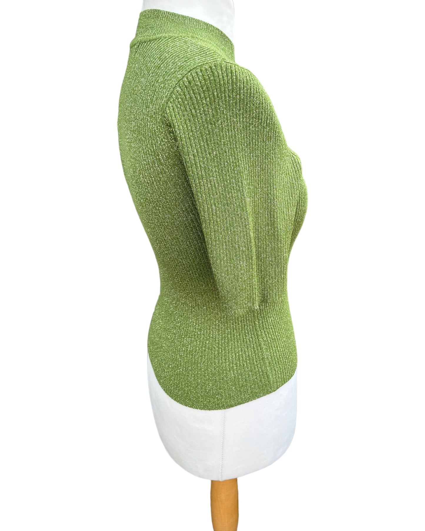 High Neck Green glitter Jumper