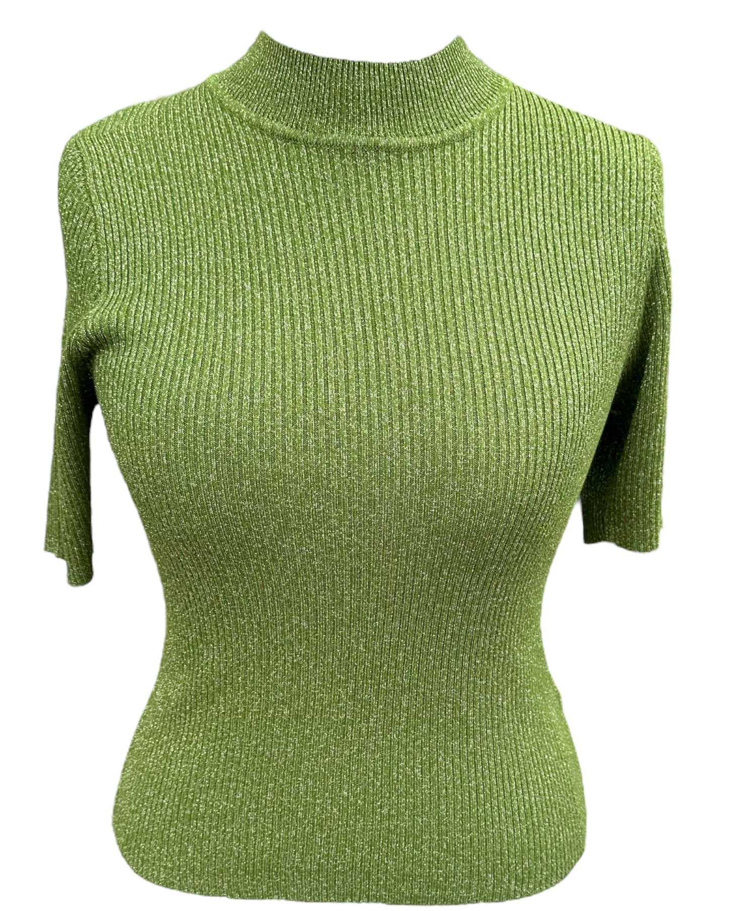 High Neck Green glitter Jumper