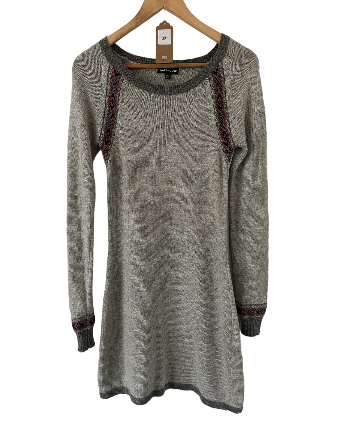 Knitted Grey Jumper Dress