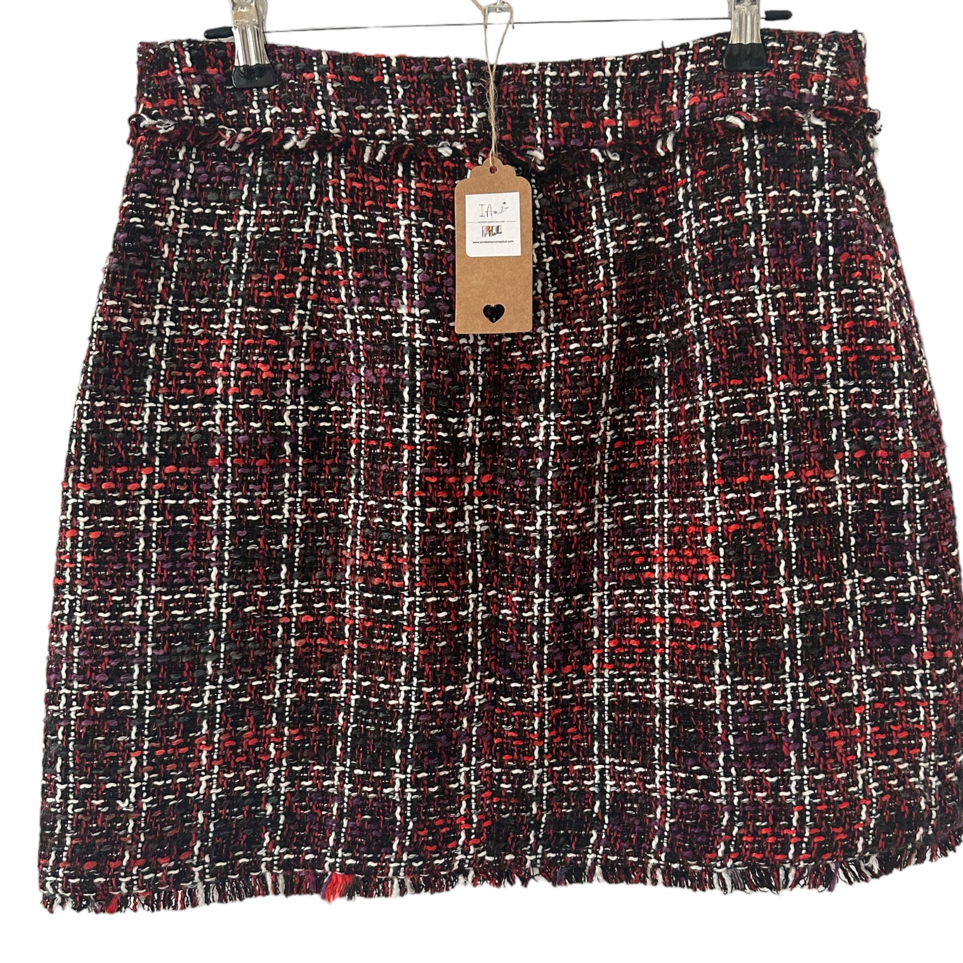 Preloved Tweed Mini Skirt, warehouse size 12