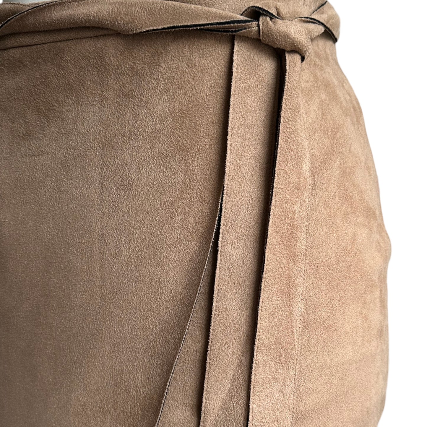 Suede River Island Wrap Skirt