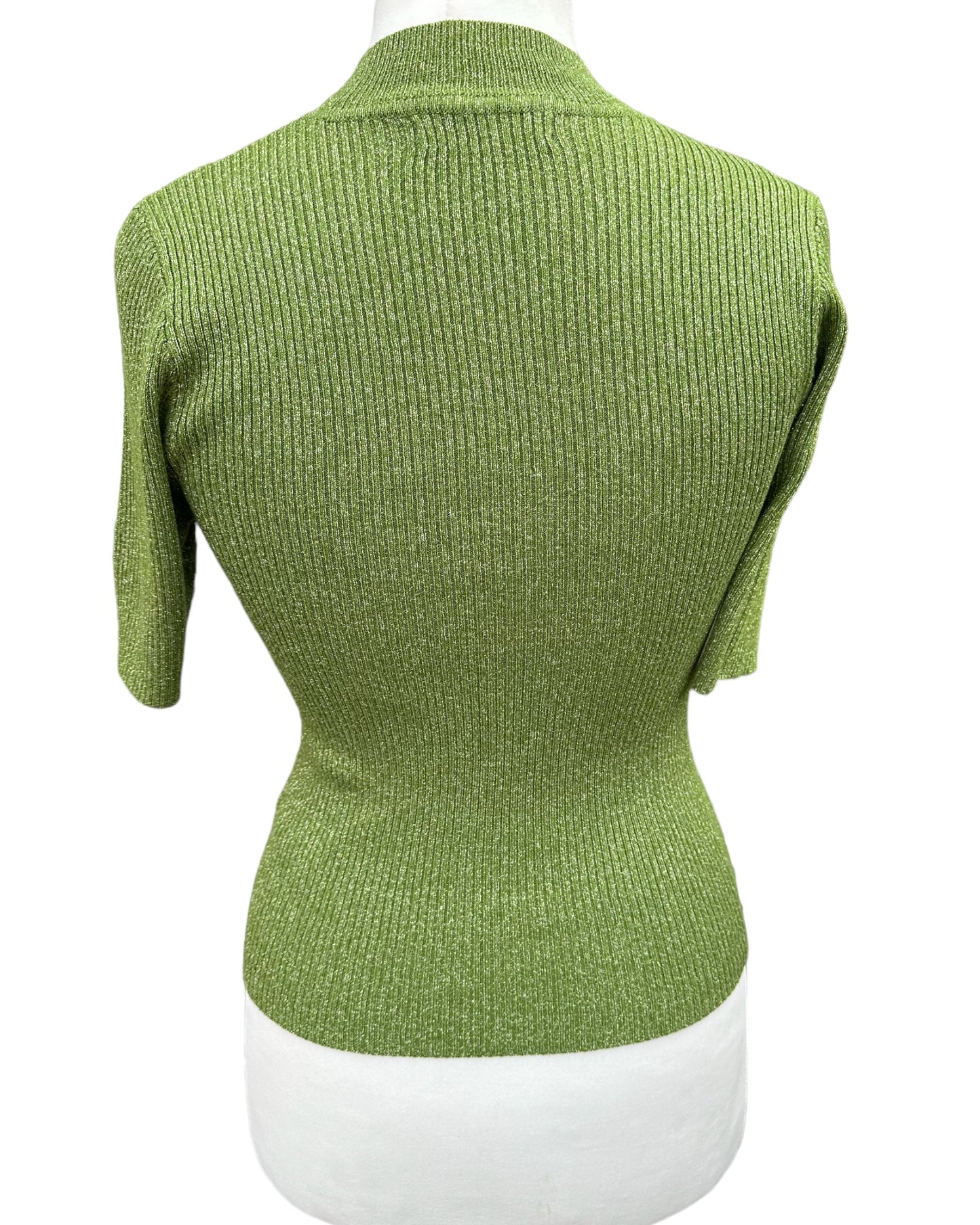 High Neck Green glitter Jumper