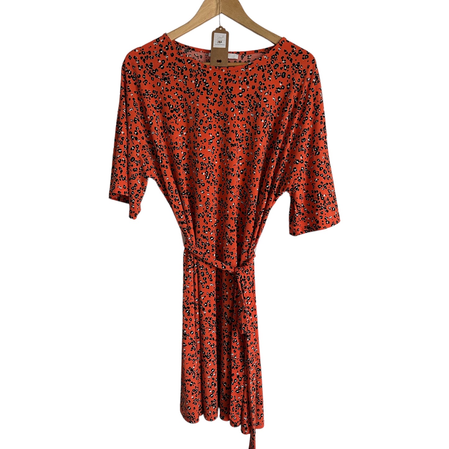 Orange Animal Print Dress