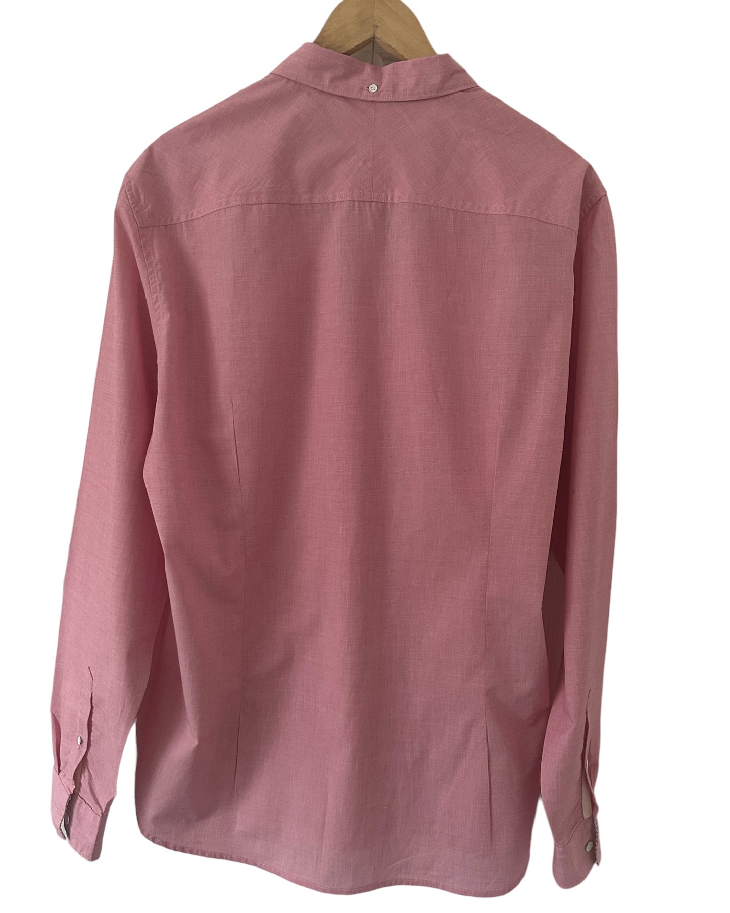 Preloved River Island Smart Pink Cotton Shirts, Men's size Large 