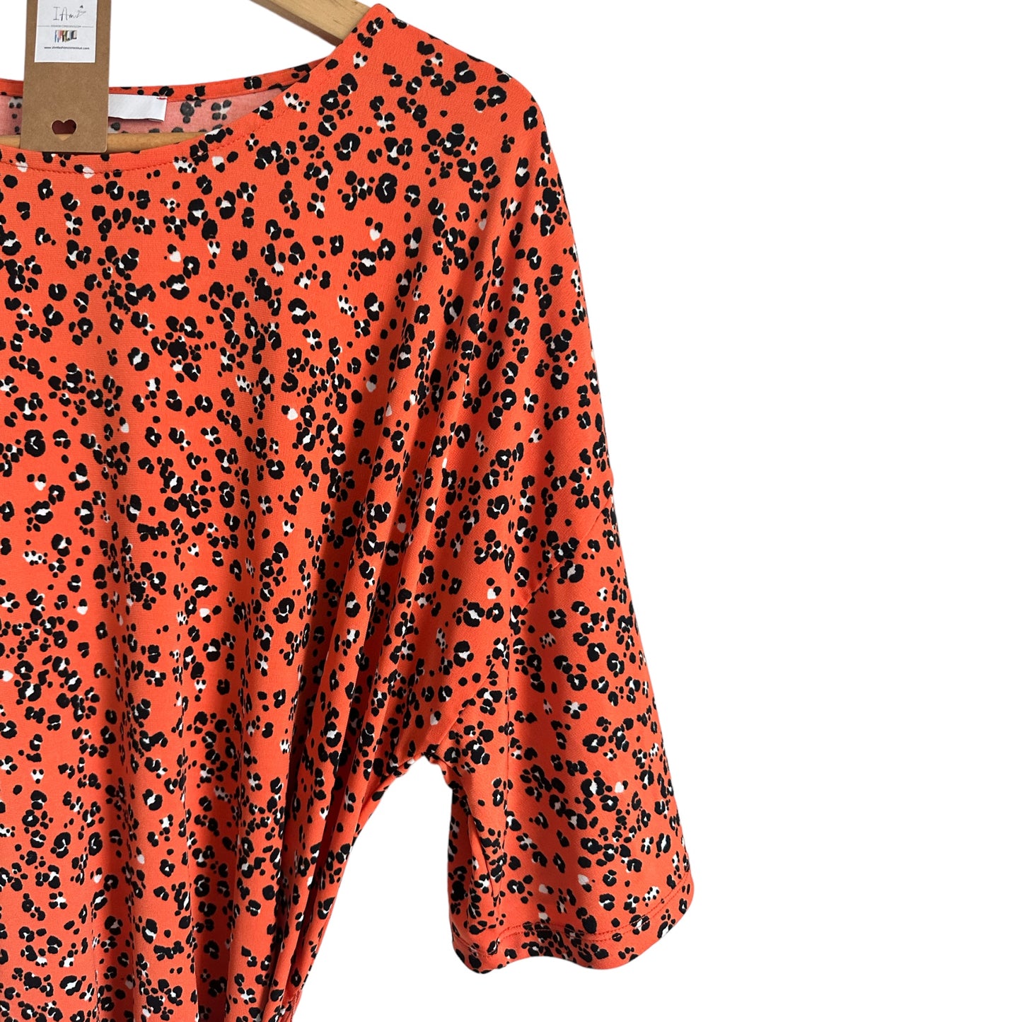 Orange Animal Print Dress