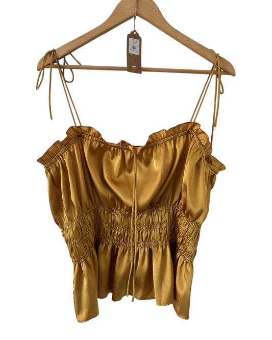 Gold Satin Top