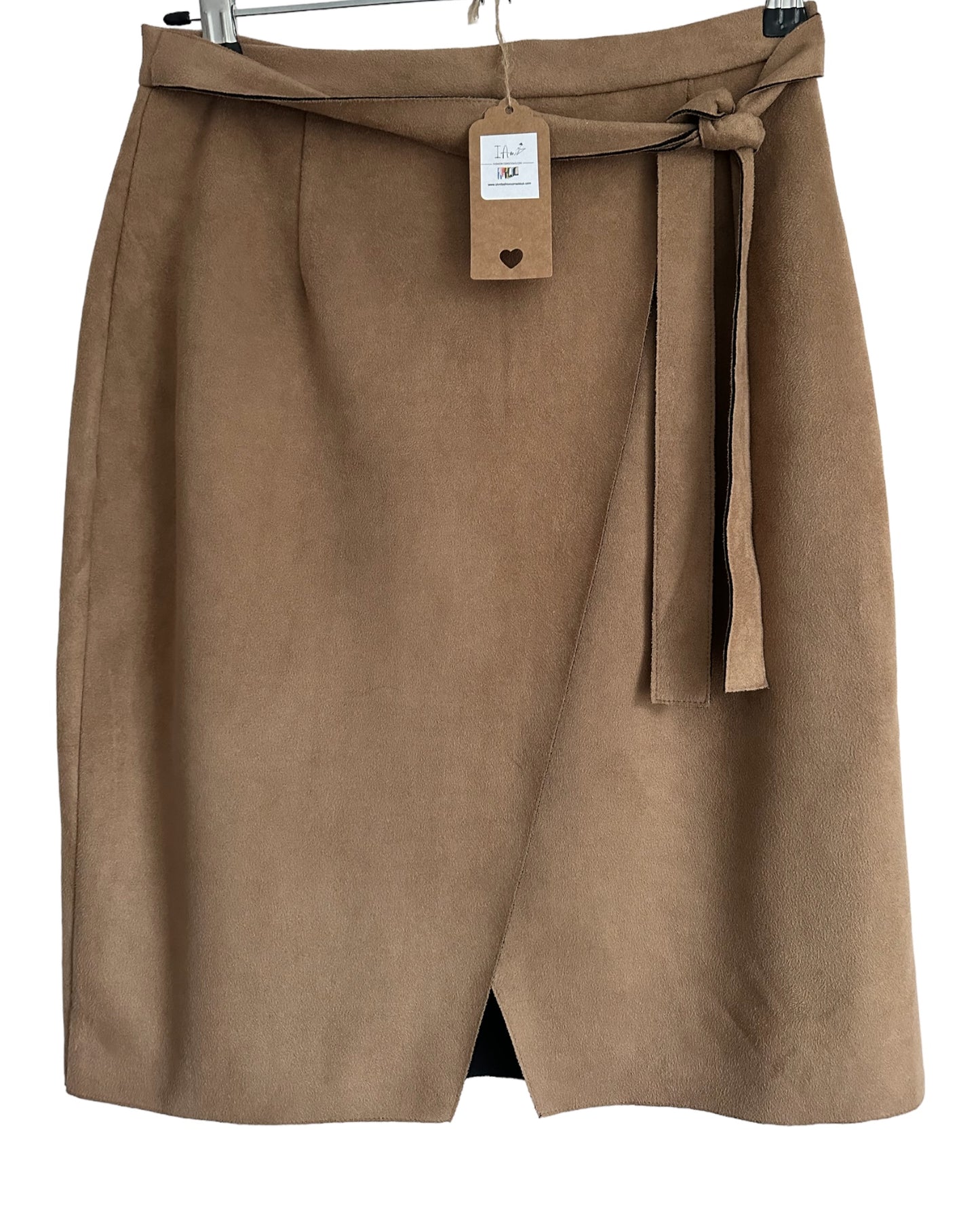 Suede River Island Wrap Skirt