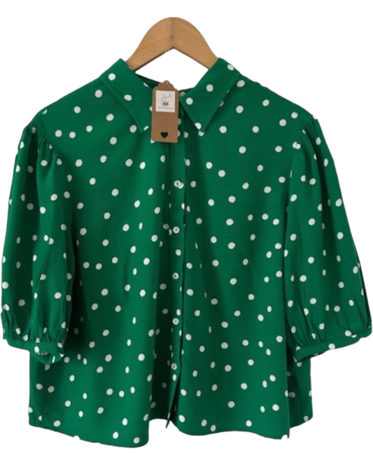 Green Polka Dot Shirt