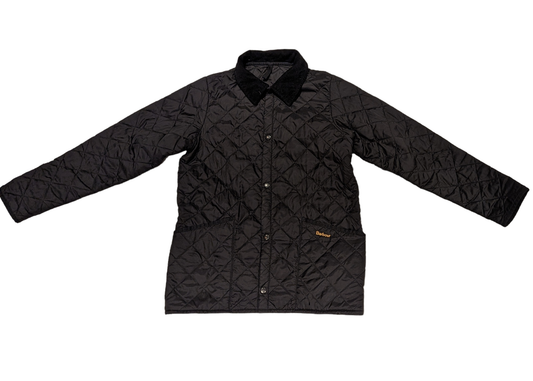 Classic quilted Teens Barbour Jacket  Size 14-15 years. Black.