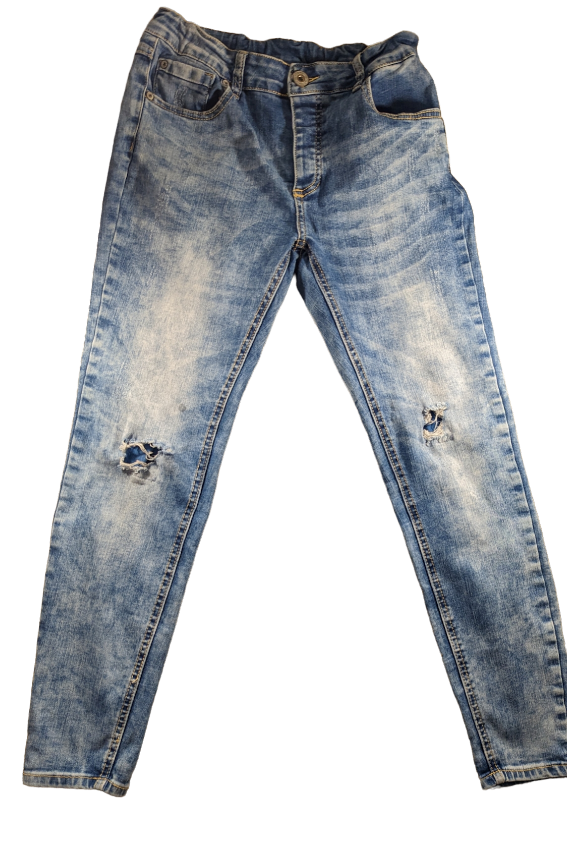 Kings Will Dream Denim Jeans   12-13 years old   In trend distressed ripped jeans style. 