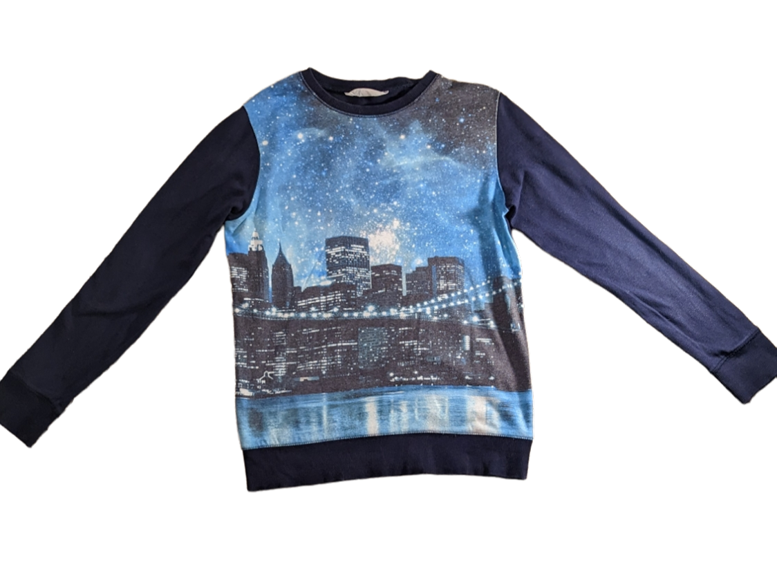 H&M City lights long sleeve top   Size 11-12 years 