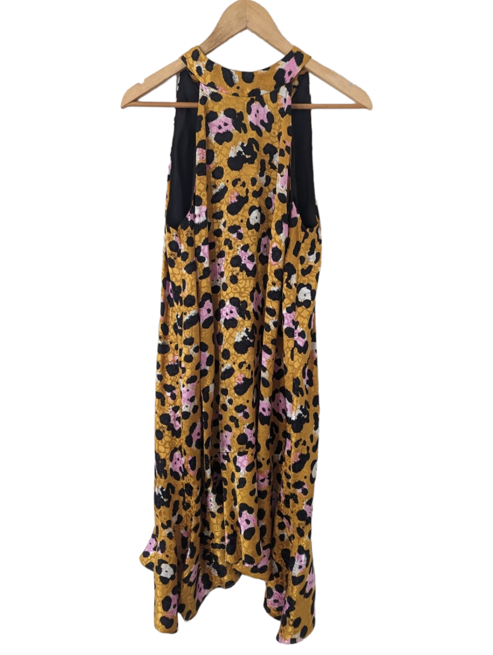 Animal print halter neck dress 