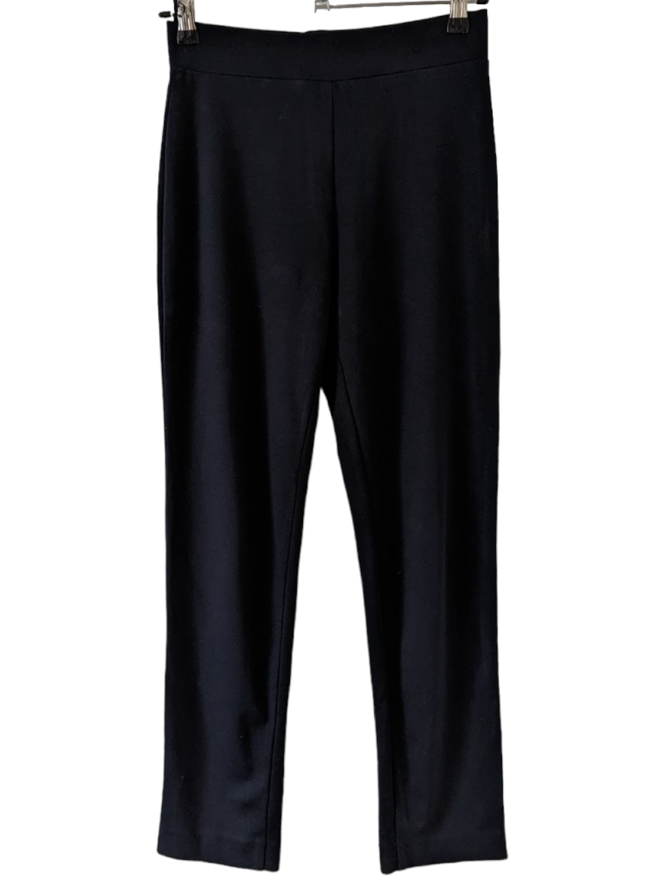 Preloved. Look sharp in these M&S Collections Straight Leg Relax Trousers. Traditional black trousers feature an elasticated waistband and a loose fit size 8. Perfect for day to day wear or special occasions.